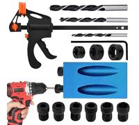 Kit De Gabarit Bois - Outil Perçage Angle, Gabarit Portatif 15 Degrés | Dispositif Ajustable Pour Assemblage Meubles Cadres Coins, Accessoire Précis Pour Armoires Rampes Travaux Intérieurs