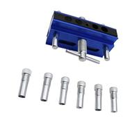 Kit de gabarit de centrage pour trous droits avec 6 bagues de guidage réglables