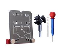 Kit de gabarit de charnière de porte | d'aluminium robuste - Outils d'installation de charnière de porte, outils de perçage, pour rénovation de cuisine, amélioration de la maison, fabrication
