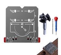 Kit de gabarit de charnière de porte | d'aluminium robuste - Outils d'installation de charnière de porte - Pour installation, montage, positionnement, rénovation de cuisine, atelier, garage