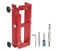 Kit de gabarit de charnière de porte en aluminium, modèle de toupie pour mortaiser précis, charnière réglable avec foret auto-centrant, montage de travail du bois pour (vert)