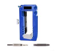 Kit de gabarit de charnière de porte fabriqué à partir d'aluminium 6061 pour des coupes précises à mortaiser, convient pour les charnières à rayon rond et carré sur différents types de portes (bleu)