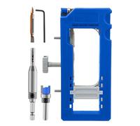 Kit de gabarit de charnière de porte - Guide de mortaisage de charnière en métal, gabarit de précision pour le travail du bois avec butées réglables, accessoire de fixation de porte professionnel |