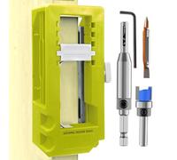 Kit De Gabarit De Charnière De Porte Pour Raboteuse,Kit D'Installation De Charnières De Porte | Gabarit Ajustable / 7,87 X 3,5 X 2,16 Pouces Bois De 8 À 13 Cm Pour Bâtiment