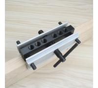 Kit de gabarit de cheville auto-centrant pour le travail du bois avec 6 bagues en acier trempé, clôture réglable de 1 à 17 cm, aluminium de qualité aéronautique