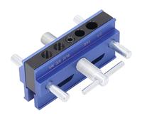 Kit de gabarit de cheville avec 6 bagues de perçage auto-centrage pour le travail du bois, guide de perçage pour trous droits, bleu