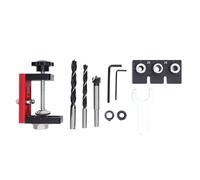 Kit de gabarit de perçage de poche 3 en 1, guide de cheville en alliage d'aluminium, kit de poinçonnage pour le travail du bois pour la rénovation domiciliaire