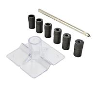 Kit de gabarit de perçage multi-surfaces avec 6 bagues interchangeables de 4 à 12 mm et ensemble de goupilles de localisation pour percer des trous obliques, guide de perçage rapide pour la