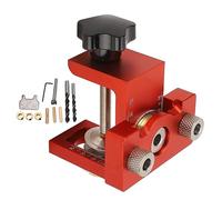 Kit de gabarit de perçage Outdoorm 3 en 1 pour tourillons ronds, outil de localisation des trous pour le travail du bois et l'assemblage de panneaux de meubles