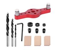 Kit de gabarit de perçage pour le travail du bois, trou de gabarit de poche vertical, guide de perçage à centrage automatique, kit de localisation de trous pour le bois, ensemble de perçage pour le du