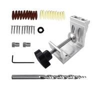 Kit de gabarit de poche 15° pour le travail du bois - Gabarit de trou incliné - Guide de perçage - Outil de perçage - Clé à molette - Vis - Chevilles incluses - Outils à main pour le travail du bois