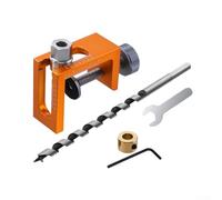 Kit de gabarit de poche, outil de travail du bois réglable avec foret de 10 mm et pince pour un positionnement rapide précis, compatible avec les projets de menuiserie et de porte d'armoire