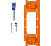 Kit de gabarit de positionnement de charnière réglable pour une utilisation sur des installations de portes résidentielles et commerciales standard (orange)