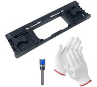 Kit de gabarit de positionnement de charnière réglable pour une utilisation sur des installations de portes résidentielles et commerciales standard (noir + gants)
