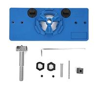 Kit de gabarit de trou de charnière de 1,37 pouce, modèle de travail du bois avec guide en acier inoxydable pour l'installation de l'armoire de porte