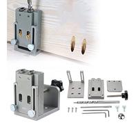 Kit de Gabarit de Trou de Poche 6/8/10/15mm,CEIEVER Kit de Guide de Forage à Bois 4 en 1 Gabarit De Percage Oblique Aluminium 6061 Localisateur de perforateur à Bois Pour le travail du bois et DIY (2)