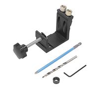 Kit de gabarit de trou de poche, gabarit de trou de poche avec kit de vis de joint de forage à 15 degrés, positionneur d'outils de menuiserie tout-en-un, pour menuiserie, perçage de cheville réglabl