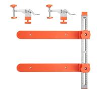 Kit de gabarit d'installation de glissières de tiroir, outil d'alignement de précision avec échelle de mesure et localisateur de poinçon, pinces universelles for glissières et façades de tiroirs d'arm