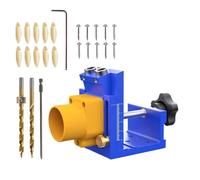 Kit de Gabarit pour Trou de Poche - Gabarit De Perçage Pour Bois Et Installation - Dispositif De Perçage Avec Collecte De Poussière | Pour Installation Armoires Construction Terrasses Assemblage Burea