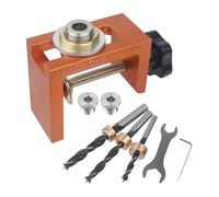 Kit de gabarit pour trous de poche - Pochoir de trou de poche, outil de recherche de charpentier réglable et outils de travail du bois | Gabarit de vis