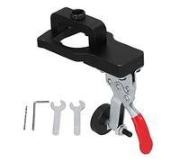 Kit de gabarits à charnières pour le travail du bois, guide de perçage de trous réglable avec disque de 35 mm, outil de poinçonnage de charnières de porte en alliage d’aluminium
