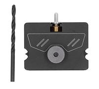 Kit de gabarits pour trous à cheville, gabarit pour trous cachés en menuiserie, poinçonneur de positionnement réglable en alliage d’aluminium avec foret de 4 mm et douille, pour