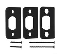 Kit de gâche à pêne dormant compatible avec les serrures ANSI Grade 1 et Grade 2 avec bords arrondis pour éviter les accrocs pendant le fonctionnement quotidien (noir)