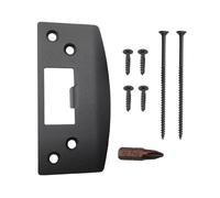 Kit de gâche de porte surdimensionnée pour réparation et couverture de | Renfort du cadre, guide de loquet universel, couverture de trou, alignement du verrou, acier inoxydable