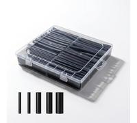 Kit de Gaine Thermorétractable Étanche, 4:1 Tube Thermorétractable à Double Paroi, Revêtement Adhésif, Noir, 100 Pièces