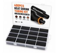 Kit de gaines thermorétractables, 400 pièces 3:1 avec doublure adhésive | Protection de fil flexible pour réparation automobile, marine, camping-car et bricolage
