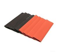 Kit de gaines thermorétractables en polyoléfine, 127 pièces, noir et rouge, assortiment de manchons à rapport de rétrécissement 2:1 avec 7 tailles (2 à 13 mm ID), certifié UL, F