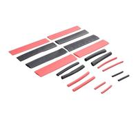 Kit de gaines thermorétractables en polyoléfine, 150 tubes noirs et rouges avec rapport de rétrécissement de 2:1, plus grands diamètres pour isolation et réparation de fils, de -55 °C à +1