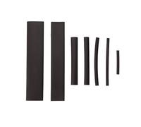 Kit de gaines thermorétractables en polyoléfine noire, 127 pièces, gaine résistante aux intempéries avec 2 : rapport de rétrécissement, diamètre intérieur de 2 à 14 mm, ignifuge, de -55 °C à +125 °C
