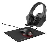 Kit de gaming 3-en-1 Trust GXT 790 Casque gaming + Souris gaming + Tapis de souris Noir Noir G