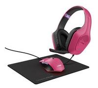 Kit de gaming 3-en-1 Trust GXT 790 Tridox Casque-micro + Souris éclairée + Tapis de souris Rose Rose G