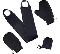 Kit de gants autobronzants - Set de gants de bronzage 4 en 1, d'application autobronzant | autobronzant avec sangle arrière, gants exfoliants, de visage, manic