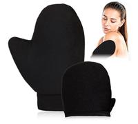 Kit de gants d'autobronzant en 2 parties,avec gant applicateur et dé à coudre,outil professionnel d'application de crème solaire et d'huile de bronzage sur le dos,4 variantes de couleurs disponibles