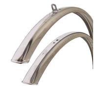 Kit de garde-boue 27"/28" en acier inoxydable - sans barres de protection - argenté