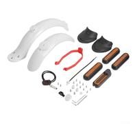 Kit de garde-boue arrière pour Xiaomi M365 Pro avec support métallique arrière (ensemble blanc et jaune)