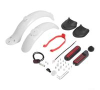 Kit de garde-boue arrière pour Xiaomi M365 Pro avec support métallique arrière (ensemble blanc et rouge)