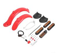 Kit de garde-boue arrière pour Xiaomi M365 Pro avec support métallique arrière (ensemble rouge et jaune)