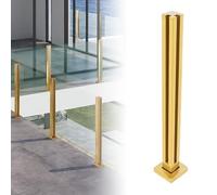 Kit de garde-corps en acier inoxydable 304 pour balcons intérieur/extérieur, terrasses, piscines et séparateurs de jardin - Coins dorés de 85 cm de haut, solution de sécurité durable et élégante
