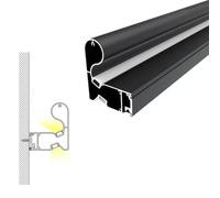Kit de garde-corps en aluminium de 3,7 m avec canal LED pour une utilisation commerciale - Idéal pour les lofts, les porches, les allées, les caves et les crèches - Solution de sécurité durable et
