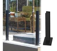 Kit de garde-corps en verre durable - 57,1 poteaux carrés pour balcons, jardins et ponts - Système de clôture de sécurité élégant pour une sécurité accrue et un attrait esthétique