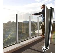 Kit de garde-corps en verre en acier inoxydable pour loft intérieur et escalier extérieur Fixation sécurisée pour panneaux Système de balustrade moderne Installation facile Design durable et élégant