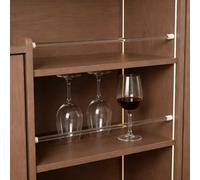 Kit de garde-corps pour bibliothèque, 8 pièces, barre de protection anti-chute pour la maison, le bureau, la salle de bain, la clôture porte-revues, protection durable des étagères