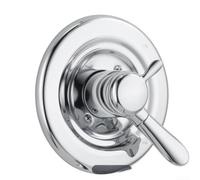 Kit de garniture de poignée de douche chromée double fonction T17038 sans valve avec construction en alliage de zinc pour salle de bain de style américain (17038 noir mat)