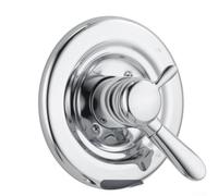 Kit de garniture de poignée de douche en alliage de zinc chromé double fonction pour système T17038 sans valve classique pour salle de bain 22 cm (17038 noir mat)