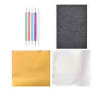 Kit de gaufrage et d'outils - Kit d'art de gaufrage en aluminium | Comprend un tapis en feutre et des stylos de gaufrage multi-pointes | Parfait pour la salle de classe, la décoration de la maison et