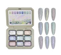 Kit De Gel D'art Dégradé - Ensemble De Peinture À Ongles, Palette D'ongles De 9 Couleurs, Pack D'outils D'art De Conception | Système De Transition De Couleur Lisse, Kit De Création Artistique D'ongle